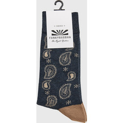 Funky Buddha Ανδρικές Κάλτσες Ψηλές με Σχέδια Ανθρακί FBM012-063-10