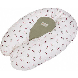 Candide MultiRelax Cherry Μαξιλάρι Θηλασμού Εγκυμοσύνης & Relax Λευκό Πράσινο 69cm