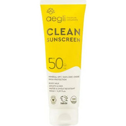 Aegli Clean Αντηλιακή Κρέμα Σώματος Αντιγηραντική SPF50+ 150ml