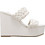 Nine West NESSIE 3 Καλοκαιρινές Γυναικείες Πλατφόρμες Πολύ Ψηλές Δερμάτινες Λευκές