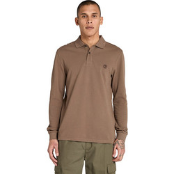 Timberland Ανδρική Μπλούζα Polo Μακρυμάνικη Εκρού TB0A6VD2BK0