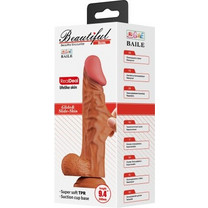 Baile Beautiful Buraq Ρεαλιστικό Dildo με Βεντούζα & Όρχεις 23.8cm Καφέ