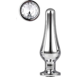 Dream Toys Gleaming Love Medium Πρωκτική Σφήνα Diamond Plug 11cm Ασημί