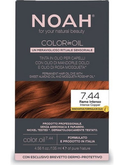 Noah Color Oil 7.44 Ξανθό Χάλκινο Μόνιμη Βαφή Μαλλιών Xωρίς Αμμωνία 135ml