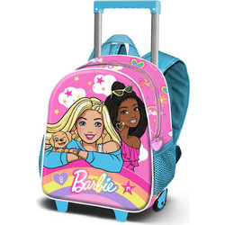 Karactermania 3D Barbie Rainbow Σχολική Τσάντα Τρόλεϊ Νηπιαγωγείου Πολύχρωμη 07492