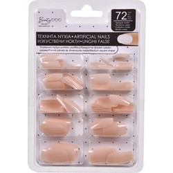 Φυσικό Χρώμα Square Tips Νυχιών 72τμχ
