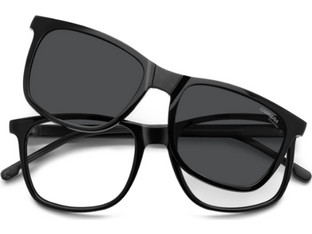 Carrera CA8918C 08A Ανδρικός Σκελετός Γυαλιών Οράσεως με Clip-On Κοκάλινος Μαύρος