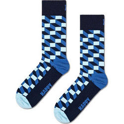 Happy Socks Ανδρικές Κάλτσες Ψηλές με Σχέδια Μπλε FIO01-6050-1000