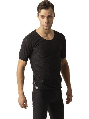 Firtech Ανδρικό Αθλητικό T-Shirt Μαύρο 91315