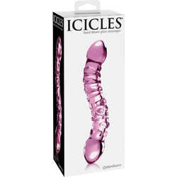 Pipedream Icicles No 55 Glass Massager Πρωκτικό Dildo Ροζ PD2955-00