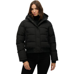 Superdry Everest Γυναικείο Μπουφάν Χειμωνιάτικο Puffer Μακρύ Μαύρο W5011993A-02A