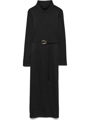 Vero Moda Midi Καθημερινό Φόρεμα Μαύρο 10336207