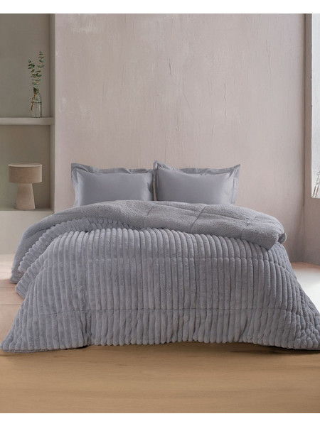Rythmos Κουβερτοπάπλωμα Υπέρδιπλο 220x240 Butter Γκρι Ανοιχτό