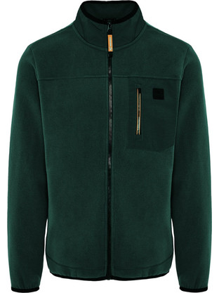 Funky Buddha Ανδρική Ζακέτα Fleece με Φερμουάρ Πράσινη FBM012-054-06