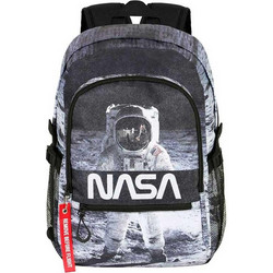 Karactermania NASA Astronaut Σχολική Τσάντα Πλάτης Δημοτικού Μαύρη Γκρι 05412