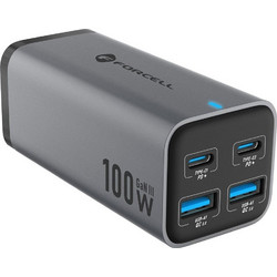 Forcell GaN III VT-49 Βάση Φόρτισης με 2 Θύρες USB-A & 2 Θύρες USB-C 100W Quick Charge 4.0 & Power Delivery