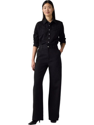 Levi's Rinoa Γυναικεία Ολόσωμη Φόρμα Τζιν Μακρυμάνικη Μαύρη 003S4-0001