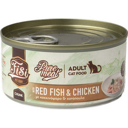 FISI Pure Meat Adult Chunks with Red Fish & Chicken 170gr