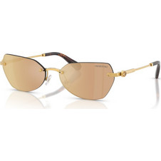 Swarovski SK7038 40077J Γυναικεία Γυαλιά Ηλίου Πολυγωνικά Μεταλλικά Χρυσά με Χρυσό Φακό