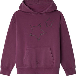 Pepe Jeans Παιδικό Φούτερ με Κουκούλα Μωβ PG5800010-450