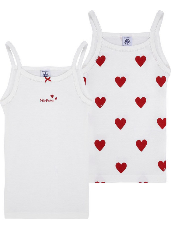 Petit Indi Παιδικό T-Shirt Αμάνικο Λευκό Κόκκινο A00FQ-00