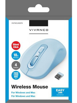Vivanco VNITMOUSEBT Ασύρματο Ποντίκι Blue