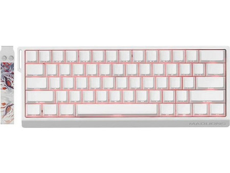 Madlions 68 HE Μηχανικό Gaming Πληκτρολόγιο 60% με Magnetic Amber Pro Διακόπτες RGB White
