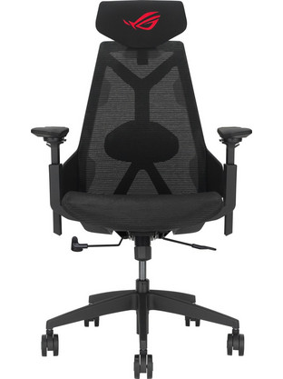 Asus Stuhl ROG Destrier Ergo Core Καρέκλα Gaming Mesh με Ρυθμιζόμενα Μπράτσα Μαύρη AP-518664