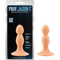 Chisa Novelties Prof. Jason C Medium Wave Πρωκτική Σφήνα 12.4cm Δέρματος