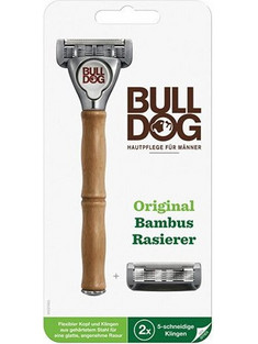 Bull Dog Original Bamboo Ξυραφάκι Ασφαλείας με 4 Λεπίδες & Λιπαντική Ταινία 2τμχ