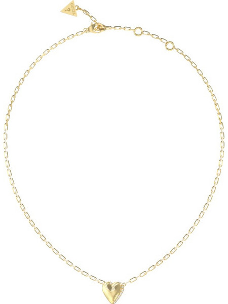 Guess By Your Side Γυναικείο Κολιέ Καρδιά από Ατσάλι Xρυσό με Ζιργκόν UBN06087JWYGT