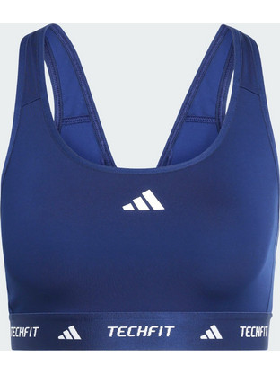 Adidas Techfit Αθλητικό Μπουστάκι με Μέτρια Στήριξη & Ελαφριά Ενίσχυση Navy Μπλε JZ4968