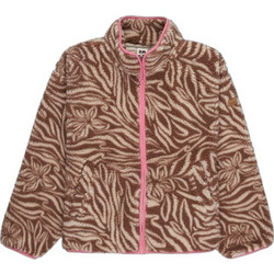 Roxy Παιδική Ζακέτα Fleece με Φερμουάρ Καφέ Ροζ ERGPF03084-TEC6