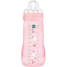 MAM Easy Active Πλαστικό Μπιμπερό με Θηλή Σιλικόνης κατά των Κολικών 6+ Μηνών Cherry Pink 330ml