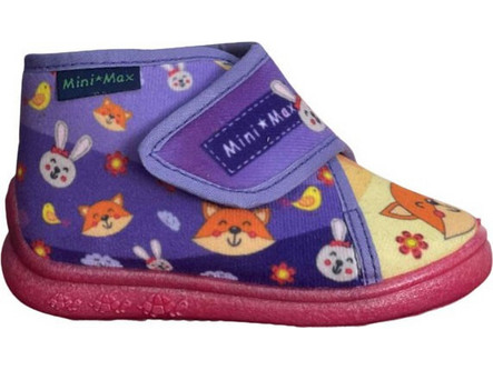 Mini Max Χειμερινές Παιδικές Παντόφλες Μποτάκια Μωβ VGLULU5