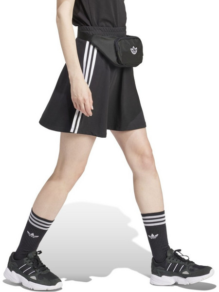Adidas Originals Μίνι Φούστα Υφασμάτινη Ψηλόμεση Σορτς Μαύρη IU2526