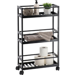 MRShome Ραφιέρα Μπάνιου Δαπέδου Μπαμπού DS-1208000