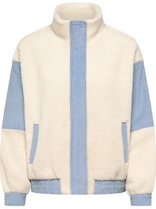 Roxy Wrap It Up Cord Γυναικείο Μπουφάν Χειμωνιάτικο Γούνινο Μακρύ Εκρού ERJJK03689-TEH0