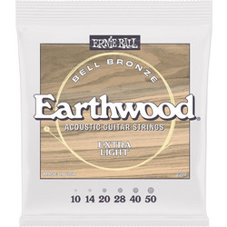 Ernie Ball 2350 Earthwood Σετ 6 Χορδές Ακουστικής Κιθάρας 80/20 Bronze 10-50" Extra Light Tension