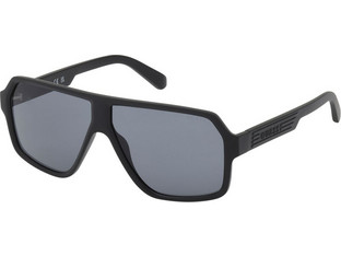 Guess GF00047 02A Ανδρικά Γυαλιά Ηλίου Aviator Κοκάλινα Μαύρα με Μαύρο Φακό