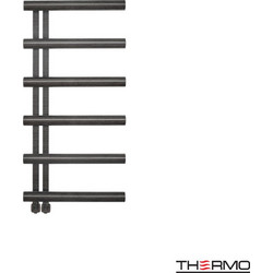 Thermo Inox Accent Black Brushed PVD Πετσετοκρεμάστρα Μπάνιου Καλοριφέρ 1000x500mm 302kcal/h Μαύρη