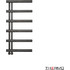 Thermo Inox Accent Black Brushed PVD Πετσετοκρεμάστρα Μπάνιου Καλοριφέρ 1000x500mm 302kcal/h Μαύρη
