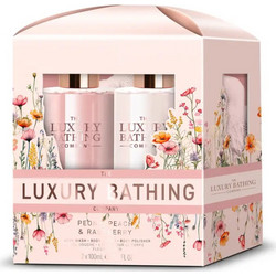 Grace Cole Peony-Peach & Raspberry Glamorous Glow Body Wash 100ml + Body Cream 100ml