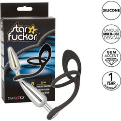 CalExotics Star Fucker Slim Πρωκτική Σφήνα 9cm Ασημί