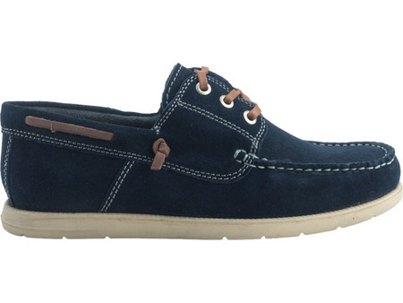 Freemood Ανδρικά Μοκασίνια Boat Shoes Καστόρινα Navy Μπλε M073-101