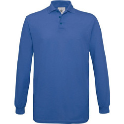 B&C Collection Ανδρική Μπλούζα Polo Μακρυμάνικη Royal Blue PU414