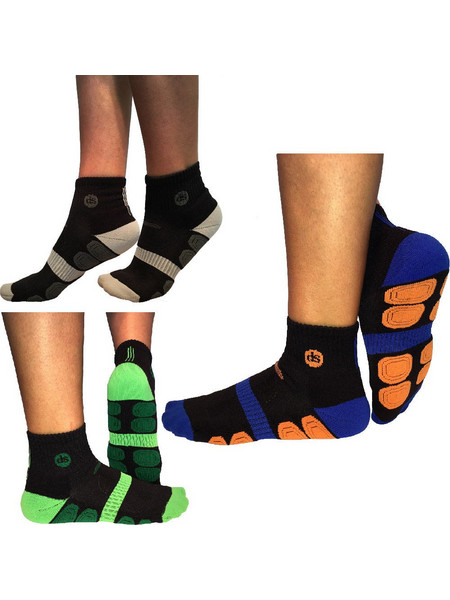 Dimisocks Endurance 3.0 (R) Ανδρικές Κάλτσες Κοντές με Σχέδια Μαύρες 3Pack 3157