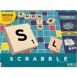 Mattel Scrabble Wood 2 in1 Επιτραπέζιο Παιχνίδι 8+ Ετών για 2-4 Παίκτες