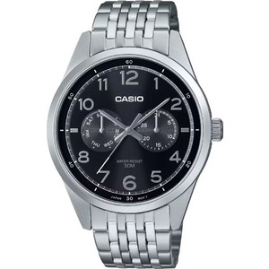 Casio Enticer Ανδρικό Ρολόι Χρονογράφος με Ασημί Μεταλλικό Μπρασελέ MTP-E340D-1AVDF Casio Enticer Ανδρικό Ρολόι Χρονογράφος με Ασημί Μεταλλικό Μπρασελέ MTP-E340D-1AVDF