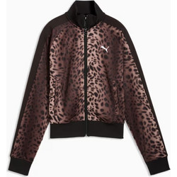 Puma T7 Leo Luxe Track Γυναικεία Ζακέτα Φούτερ Μακριά με Φερμουάρ Μπρονζέ 634563-01